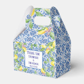Portugiesische Tiles Lemons Mediterrane Hochzeit Geschenkschachtel (Vorderseite)