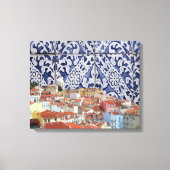 Portugiesische Tiles Montage in Lissabon - Azulejo Leinwanddruck (Vorderseite)