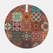 Portugiesische Tiles: Talavera Style Azulejo. Ornament Aus Glas (Rückseite)