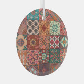 Portugiesische Tiles: Talavera Style Azulejo. Ornament Aus Glas (Vorderseite Rechts)