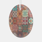 Portugiesische Tiles: Talavera Style Azulejo. Ornament Aus Glas (Vorderseite links)