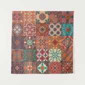 Portugiesische Tiles: Talavera Style Azulejo. Wandteppich (Vorderseite (Horizontal))