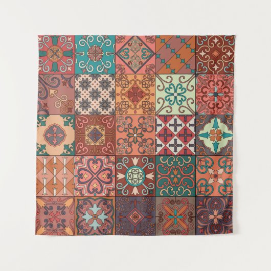 Portugiesische Tiles: Talavera Style Azulejo. Wandteppich (Vorderseite)