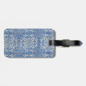 Portugiesische Tiles Vintag Blue White Monogram Gepäckanhänger (Rückseite horizontal)