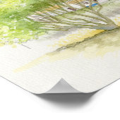 Portugiesische Villa und Baum Poster (Ecke)