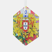 portugiesische Volkskunst-Keramik Ornament Aus Glas (Vorderseite Links)