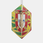 portugiesische Volkskunst-Keramik Ornament Aus Glas (Vorderseite Rechts)