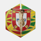 portugiesische Volkskunst-Keramik Ornament Aus Glas (Rückseite)