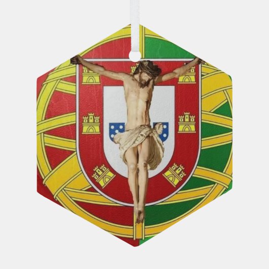 portugiesische Volkskunst-Keramik Ornament Aus Glas (Rückseite)