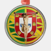 portugiesische Volkskunst-Keramik Ornament Aus Metall (Vorne)