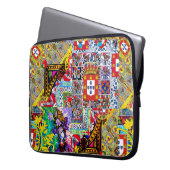 Portugiesische Volkskunst Laptopschutzhülle (Vorderseite Links)