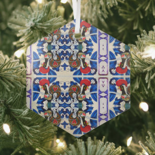 Portugiesische Volkskunst Ornament Aus Glas