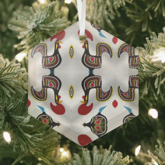 Portugiesische Volkskunst Ornament Aus Glas (Insitu)