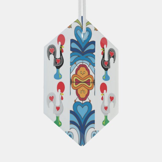 Portugiesische Volkskunst Ornament Aus Glas (Vorderseite Rechts)