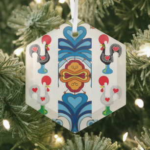 Portugiesische Volkskunst Ornament Aus Glas