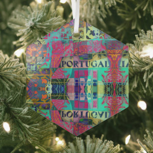 Portugiesische Volkskunst Ornament Aus Glas