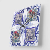 Portugiesische Volkskunst Quadratische Wanduhr (Winkel)