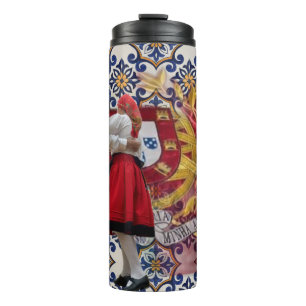 Portugiesische Volkskunst Thermosbecher
