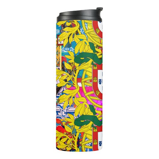 Portugiesische Volkskunst Thermosbecher (Nach links gedreht)