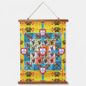 Portugiesische Volkskunst Wandteppich Mit Holzrahmen (Vorderseite 2)