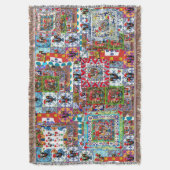 Portugiesische VolkskunstThrow Blanket Decke (Vorderseite Vertikal)