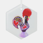 Portugiesische Volksmusik Ornament Aus Glas (Vorderseite)