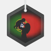 Portugiesische Volksmusik Ornament Aus Glas (Vorderseite)