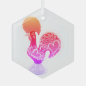 Portugiesische Volksmusik Ornament Aus Glas (Vorderseite)