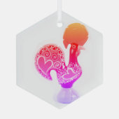 Portugiesische Volksmusik Ornament Aus Glas (Rückseite)