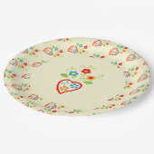 Portugiesische Volksromantik Pappteller (Schrägansicht)