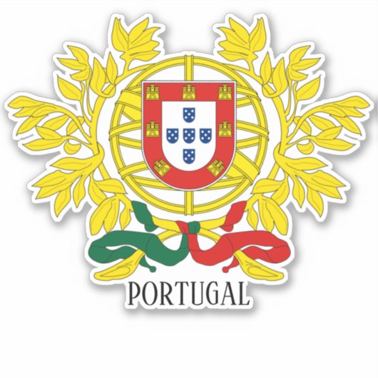 Portugiesische Wappen - Patriotik Aufkleber (Vorderseite)