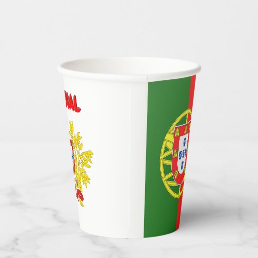 Portugiesische Wappenpapiertassen Pappbecher (Rechts)