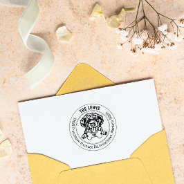 Portugiesische Wasser-Hund-Rücksendeadresse Gummistempel