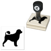 Portugiesische Wasser-Hund-Silhouette Gummistempel (Stempel)