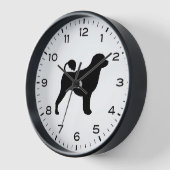 Portugiesische Wasser-Hund-Silhouette Uhr (Winkel)