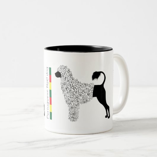 Portugiesische Wasser-Hund-Tasse Zweifarbige Tasse (VorderseiteRechts)