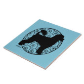 Portugiesische Wasser-Hunderetriever-Wellen Fliese (Seite)