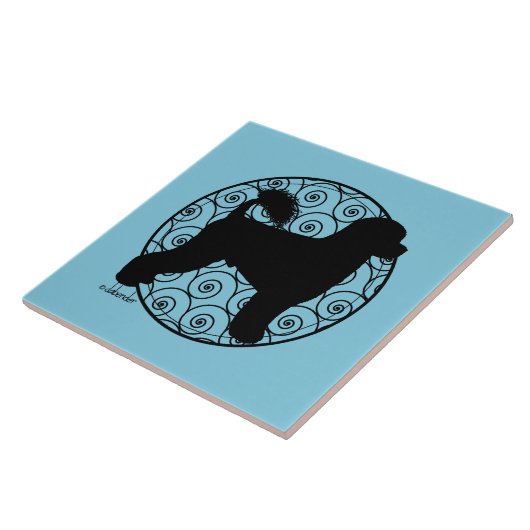 Portugiesische Wasser-Hunderetriever-Wellen Fliese (Seite)