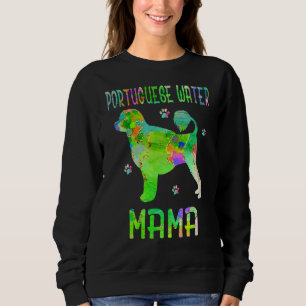 Portugiesische Wasser Mama farbenfrohe Hündin-Mama Sweatshirt