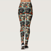 Portugiesische Wasserhunde Herzklopfe Rose Valenti Leggings (Rückseite)
