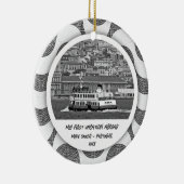 Portugiesische Wellen Kopfstein Erster Urlaub Keramik Ornament (Rechts)