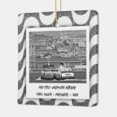 Portugiesische Wellen Kopfstein Erster Urlaub Keramikornament (Links)