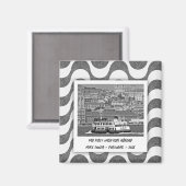 Portugiesische Wellen Kopfstein Erster Urlaub Magnet (Vorderseite/Rückseite)