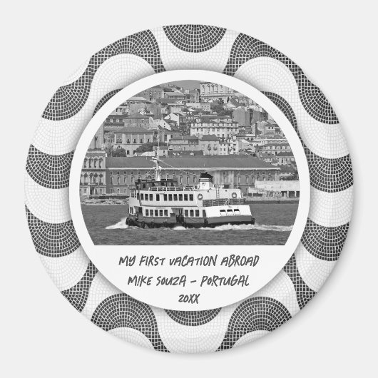 Portugiesische Wellen Kopfstein Erster Urlaub Magnet (Vorne)