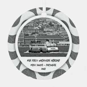 Portugiesische Wellen Kopfstein Erster Urlaub Ornament Aus Metall