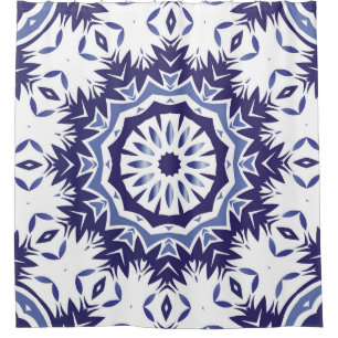 Portugiesische Zierazulejo-Keramik. Mindestwerte Duschvorhang