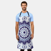 Portugiesische Zierazulejo-Keramik. Mindestwerte Schürze (Getragen)