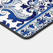 Portugiesischer Azulejo Glaze Tiles Background Com Schreibtischunterlage (Ecke)
