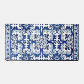 Portugiesischer Azulejo Glaze Tiles Background Com Schreibtischunterlage (Vorderseite)