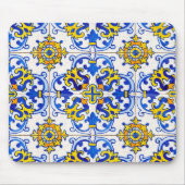 Portugiesischer Azulejo Tile Mosaic Computer Mousepad (Vorne)